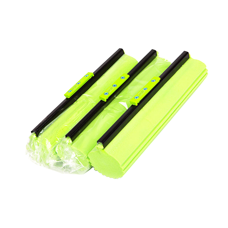 MIAOJIE Sponge Mop Head, 27cm, 3 Pieces in Total, Roller-Type with Reinforced Slots, Replacement Mop Heads