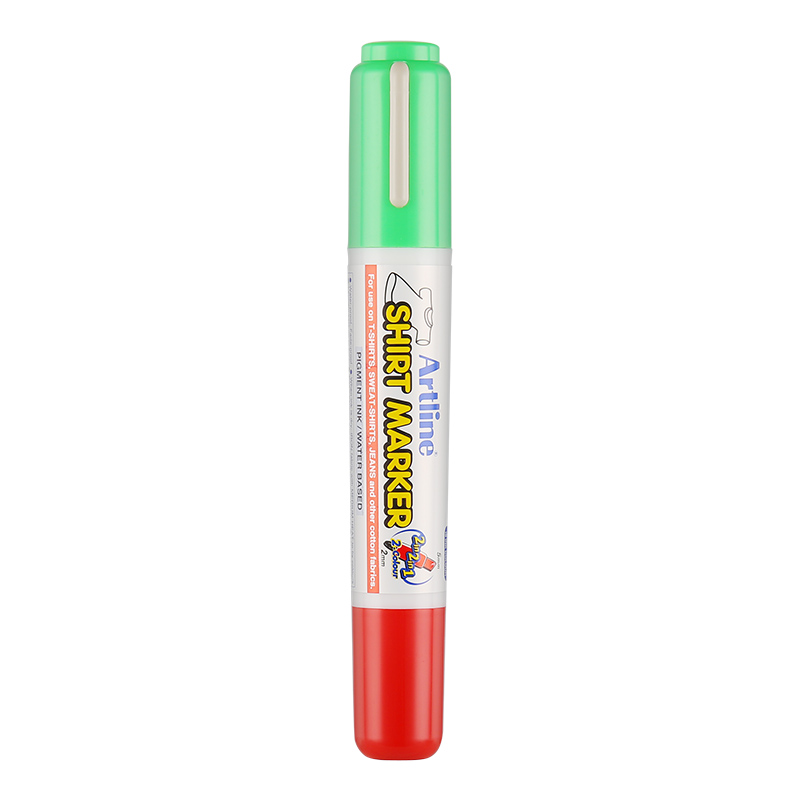Shachihata Double-Ended T-Shirt Brush 2.0-5.0mm Fluorescent Green/Red EKT-25TT Art Sketching Watercolor Brush Painting Brush
