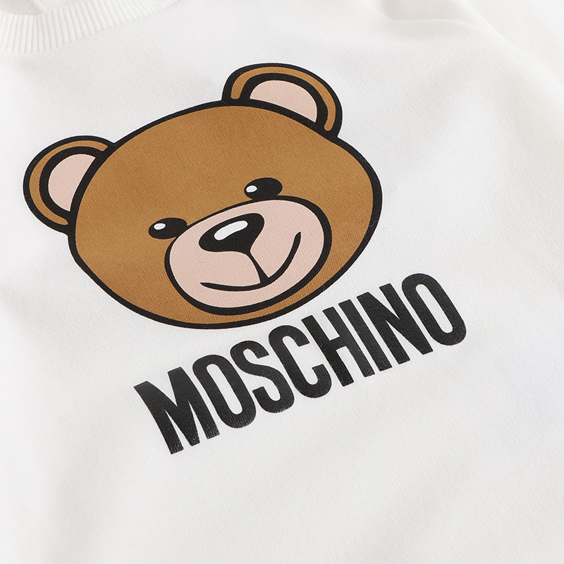 moschino kids 莫斯奇诺 奢侈品童装 18秋冬新款 女童淡粉色混纺长袖