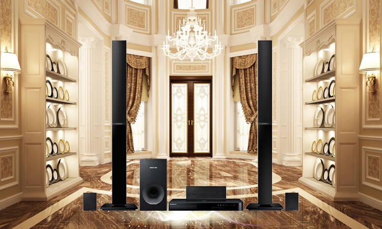 三星(samsung) ht-j4530k 3d蓝光5.1家庭影院套装音响 (黑色)