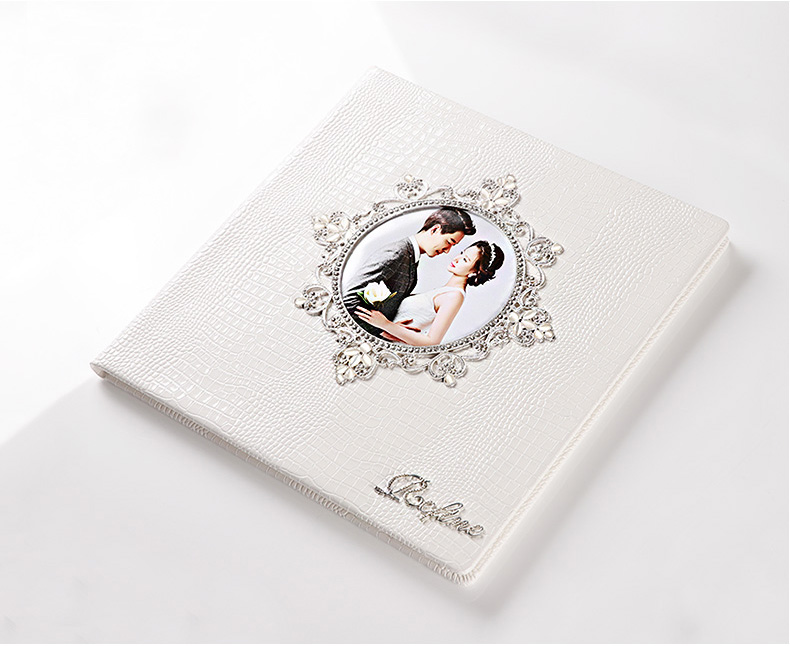 虎彩 欧式鳄鱼纹婚纱相册纪念册婚庆影集结婚大容量皮革相册簿照片书