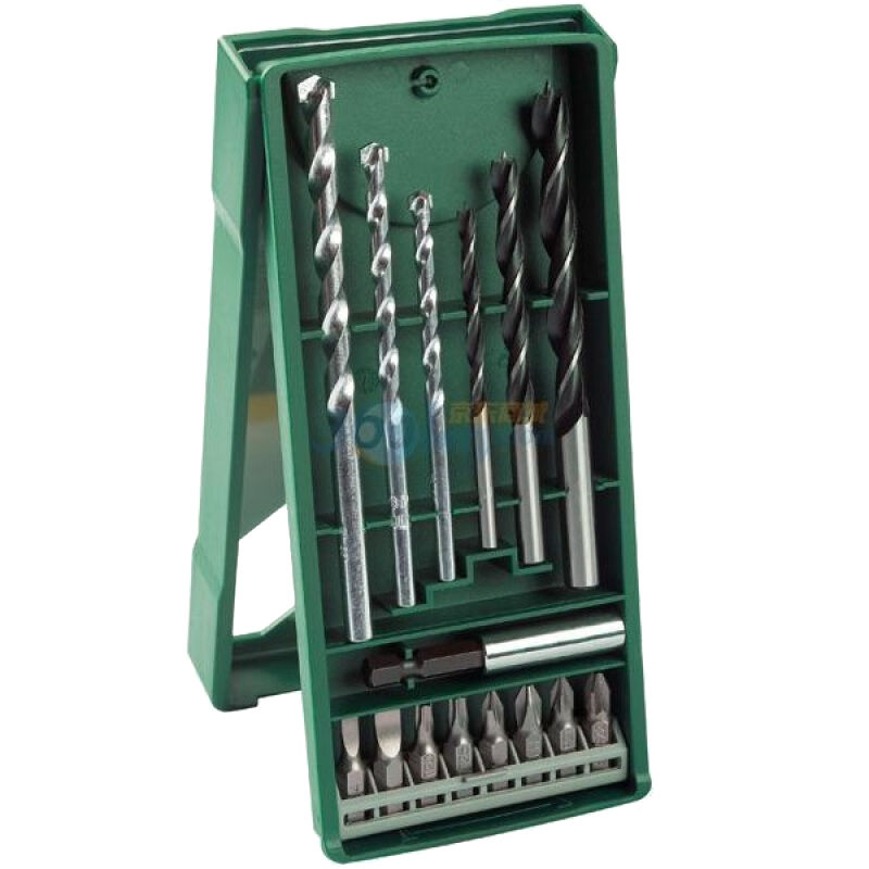 BOSCH Mini Drill Bits + Screwdriver Bit Set for Drilling Wood And Stone, Compatible with Impact Driver, Electric Drill (15-Piece Set)