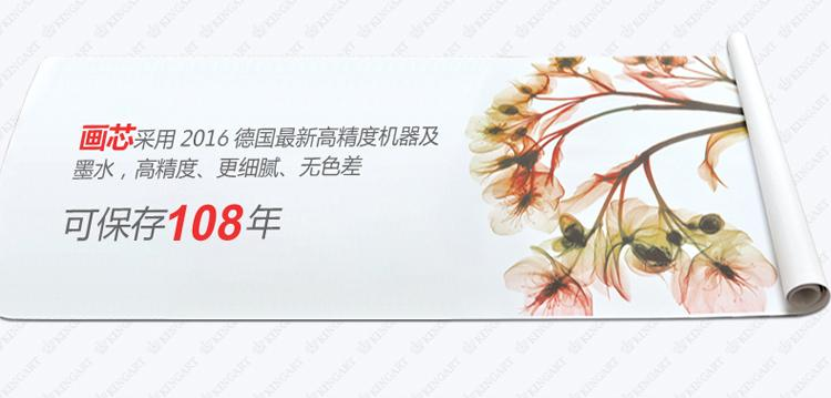 
                                                                                KINGART  欧式装饰画 美式客厅沙发背景墙画 简欧卧室床头画花卉二联画原版画芯餐厅挂画S147 花开富贵A单幅价格 50*50                