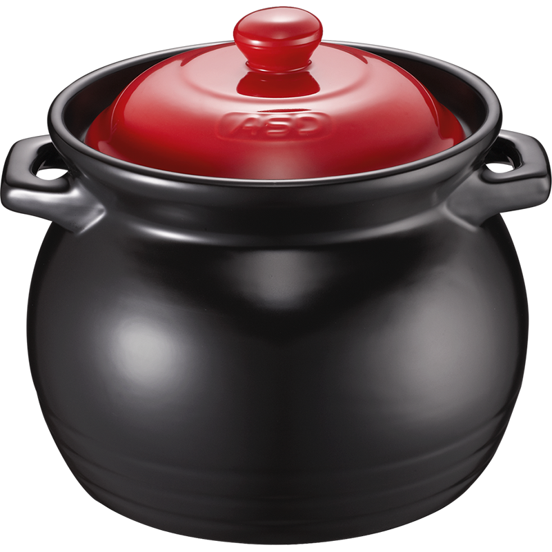 ASD Clay Pot for Soup Making, Home Use Stew Pot, Gas Stove Compatible, 2.5L Ceramic Pot for Chinese Medicine Decoction And Herbal Infusio
