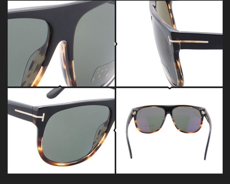 tom ford 汤姆福特男女款偏光太阳镜 tf375 05r黑 玳瑁色镜框 灰色