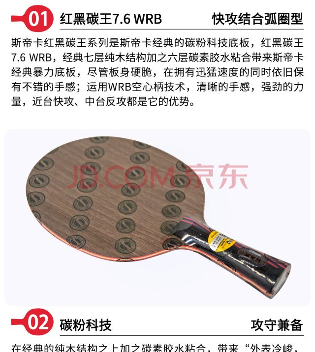 STIGA斯帝卡 红黑7.6 WRB 细节展示 (1).jpg