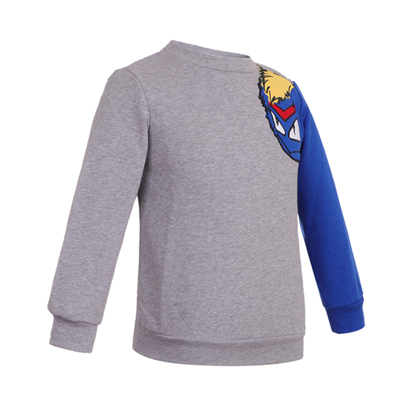 fendikids芬迪奢侈品童装男童灰色棉质圆领小怪兽图案长袖卫衣jmh0735