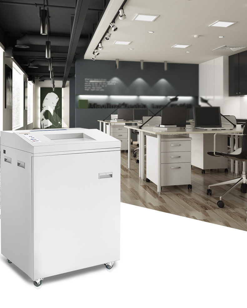 盆景bonsaii5级保密大型办公商用碎纸机单次20张连续工作3小时150l可