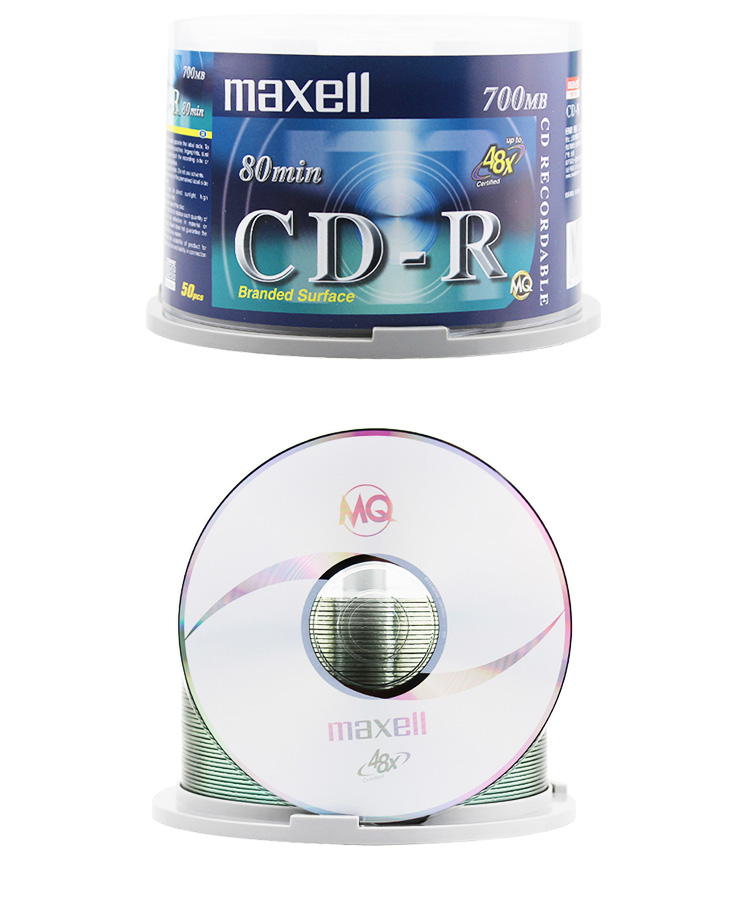 Maxell CD-R Disc Recordable Blank Disc 52x Speed 700MB Office Series Silver Disc 50-Pack Gold Fusion Compliant Medical Imaging Educational Courseware 6