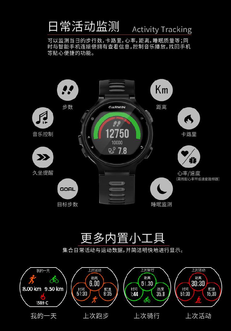 佳明garmin跑步手錶forerunner735粉色gps智能手錶男女光學心率腕錶