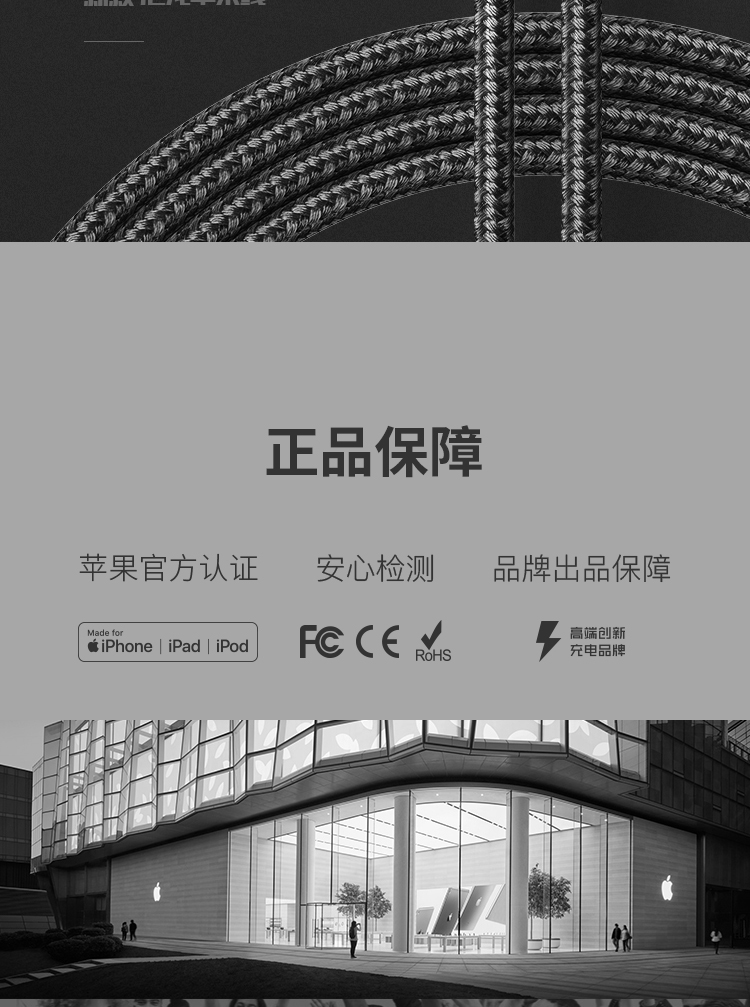 Anker安克 MFi认证 7/6/5s苹果数据线 1.8米...-京东