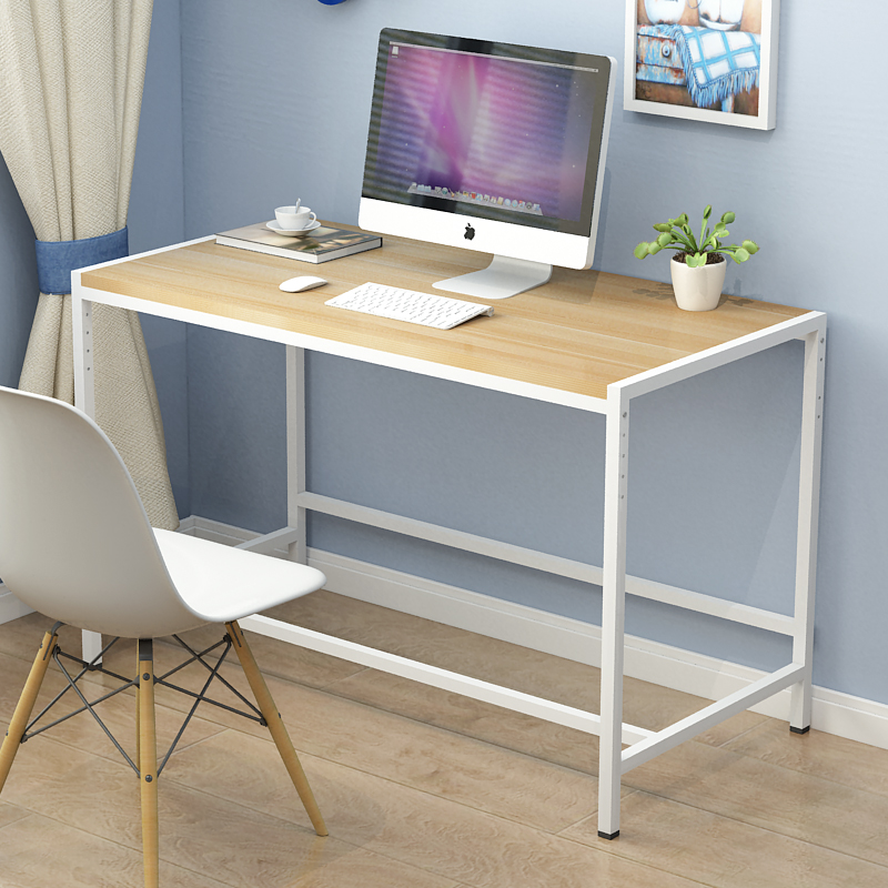 香可 升降电脑桌 书桌 写字台 可自由调节高度浅白色-京东