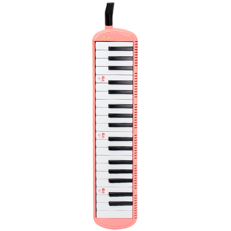 Guoguang 37-Key Recommended Teaching Classroom Melodica, Pink (Canvas Soft Case / with Playing Instructions)