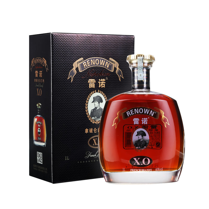 雷诺（RENOWN）拿破仑白兰地 XO 礼盒装洋酒烈酒 1L XO 礼盒装 1L-京东