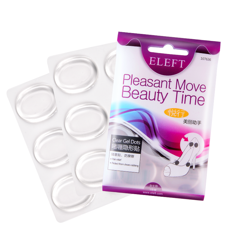 Eleft Adhesive Invisible Patches for High Heels, Anti-Friction Waterproof Blister Prevention Small Round Patches, 6 Pieces
