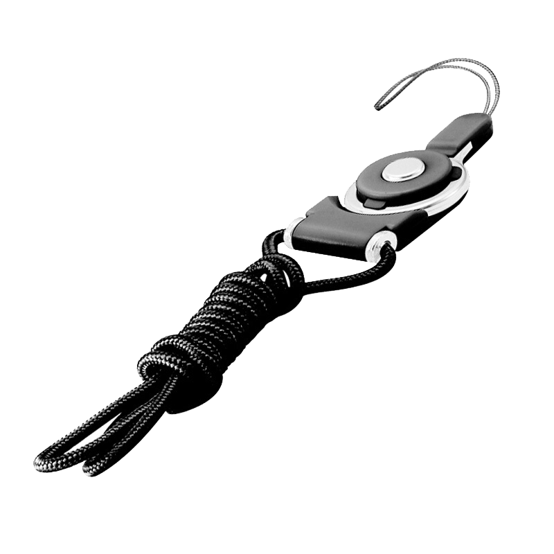 ESCASE [Two-Pack] Phone Lanyard, Apple IPhone 6s/SE/8 Plus/X/11 Phone Case Long Neck Strap/phone Charm, USB Drive Keychain Lanyard, Jazz Black