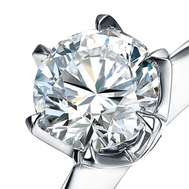 钻业珠宝 gia1129629513 白18k70分钻石求婚戒指 白钻50分