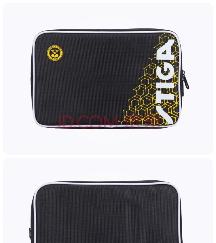 Stiga Leather Table Tennis Racket Case, Double-Layer Square Table Tennis Bag, CP-5W21 Blue 2