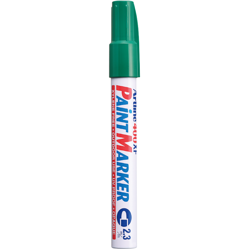 [Back to School Essential] Shachihata Artline Office Student Paint Marker Pen, Marker Pen, Signature Pen, Large Head Pen, Round Tip, 2.3mm, Green, EK-400XF