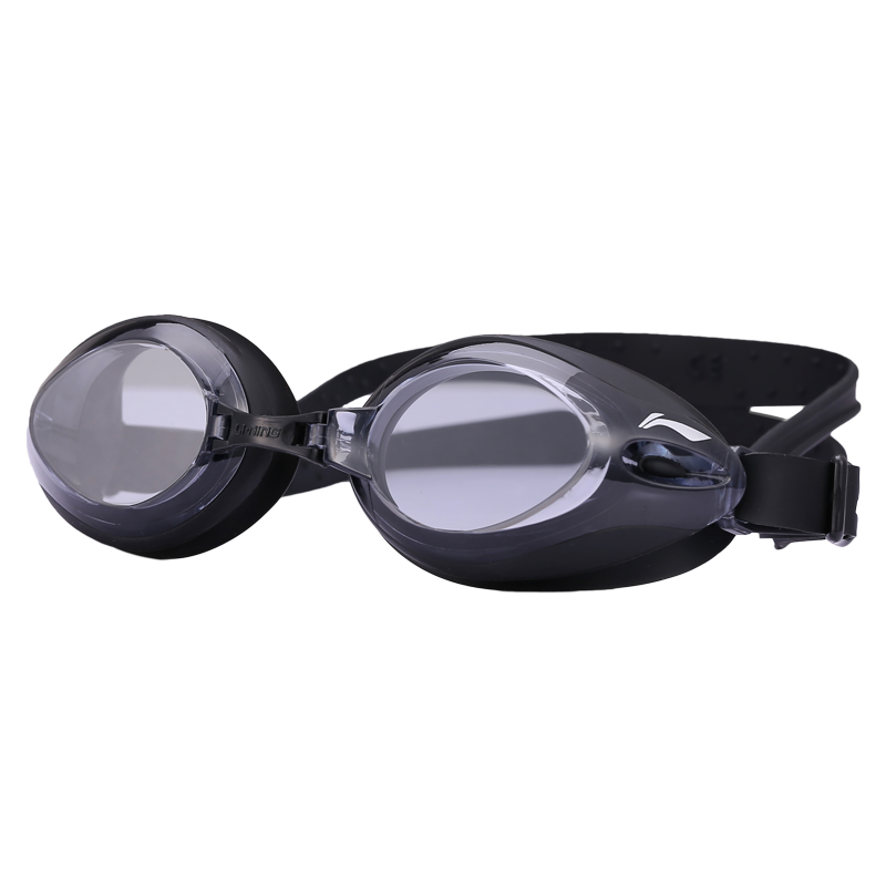 Li-Ning Swimming Goggles, High-Definition Anti-Fog Large Frame Swimming Glasses, Diving Waterproof, for Men Women Adults Children, LSJL6231 Black 250° Swimming Goggles