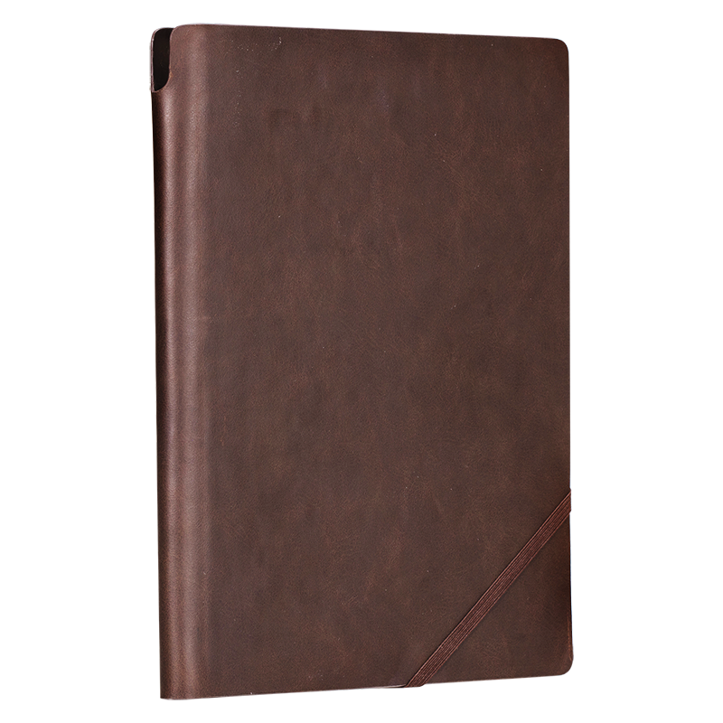 Deli Customizable Leather Notebook, 16K Pages, Diary, 120 Sheets, Diagonal Binding, Office Supplies, Brown, 22260