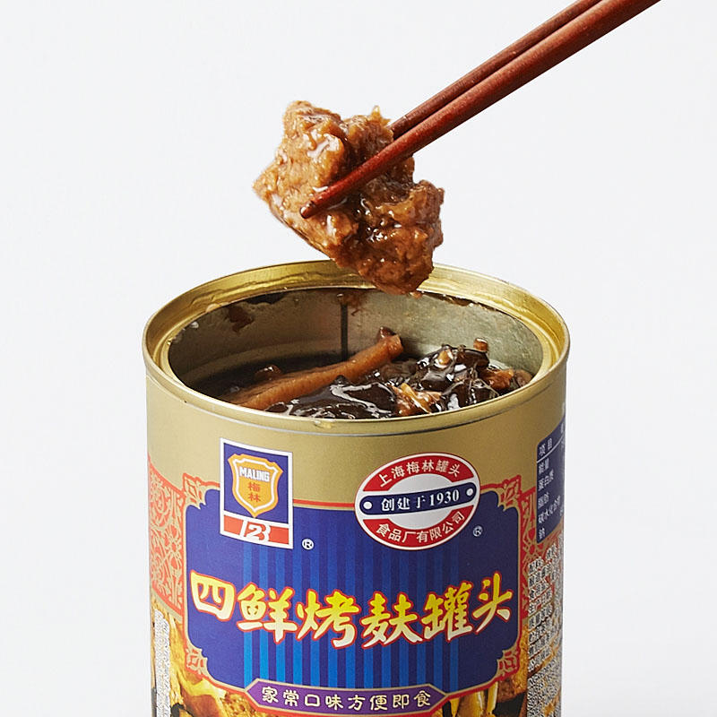MALING 上海梅林 四鲜烤麸罐头354g 预制菜下饭菜罐头（包装更替）