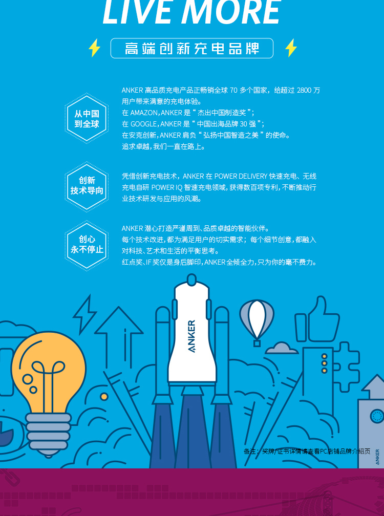 Anker安克 MFi认证 7/6/5s苹果数据线 1.8米...-京东