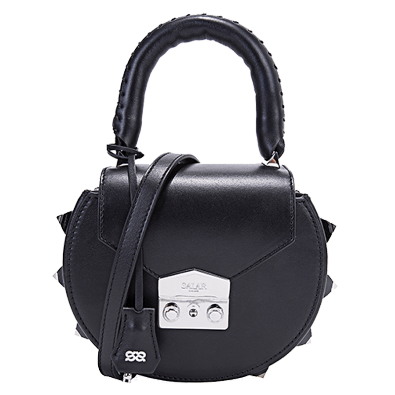 salar 女士牛皮铆钉装饰手拎单肩包 sr18mibg8