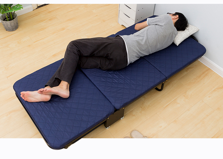 Ourunzhe Folding Bed, Foldable Single Office Nap Bed, Lounge Chair, Accompanying Care Bed, Outdoor Simple Bed, 76cm Thickened Foam 6