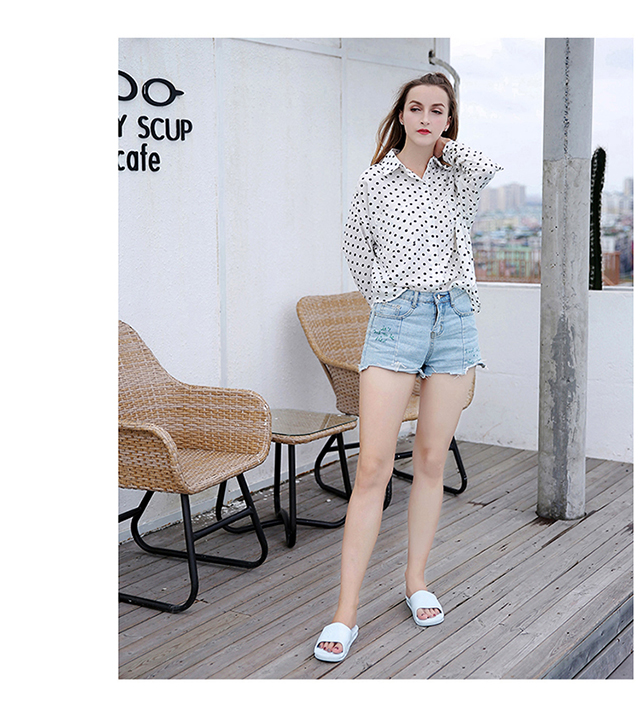 BAIHOU Side-Slipping Water-Resistant Summer Wear-Resistant Home Bathroom Quick-Drying Indoor Men's And Women's Slippers 1802 Light Blue 35-36 19