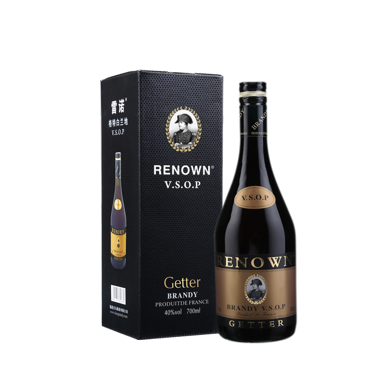 雷诺（RENOWN）拿破仑白兰地 VSOP 礼盒装洋酒烈酒1L 拿破仑vsop-京东