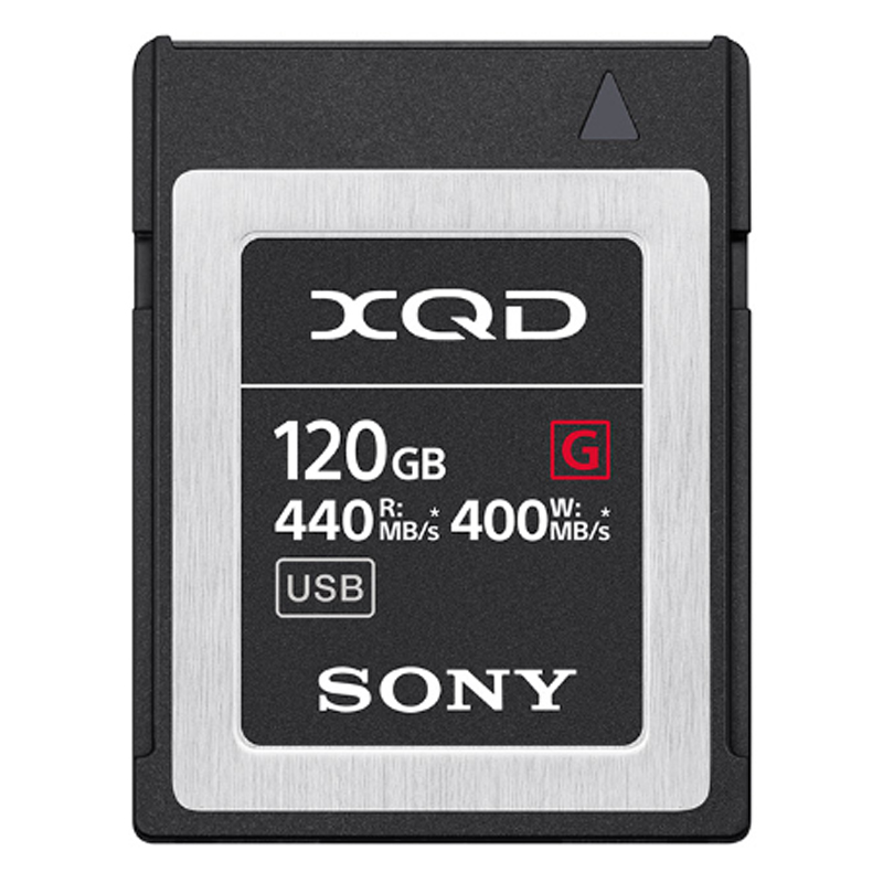 SONY 120GB XQD Memory Card G Series QD-G120F, 4K Video Recording, Read Speed 440MB/s, Write Speed 400MB/s