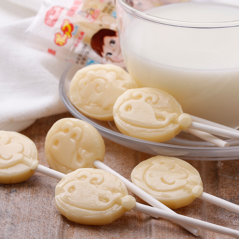 不二家 香醇牛奶+乳酸棒棒糖 116g(20支) 儿童糖果 休闲零食 水果糖礼物