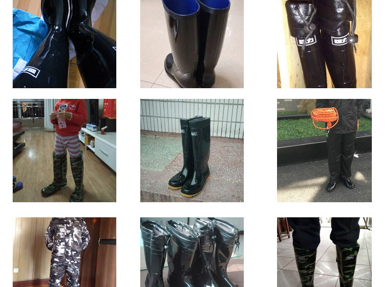 Warrior Men's Mid-High Rain Boots, Adult Waterproof Shoes, Kitchen Shoes, Rubber Boots, Overshoes, 8857 Black, Size 41 4