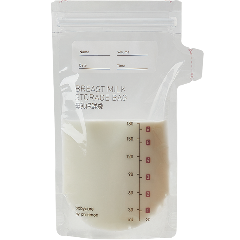 Babycare Breast Milk Storage Bags, Milk Preservation Bags, Disposable Milk Bags, 180ml, 50 Pieces