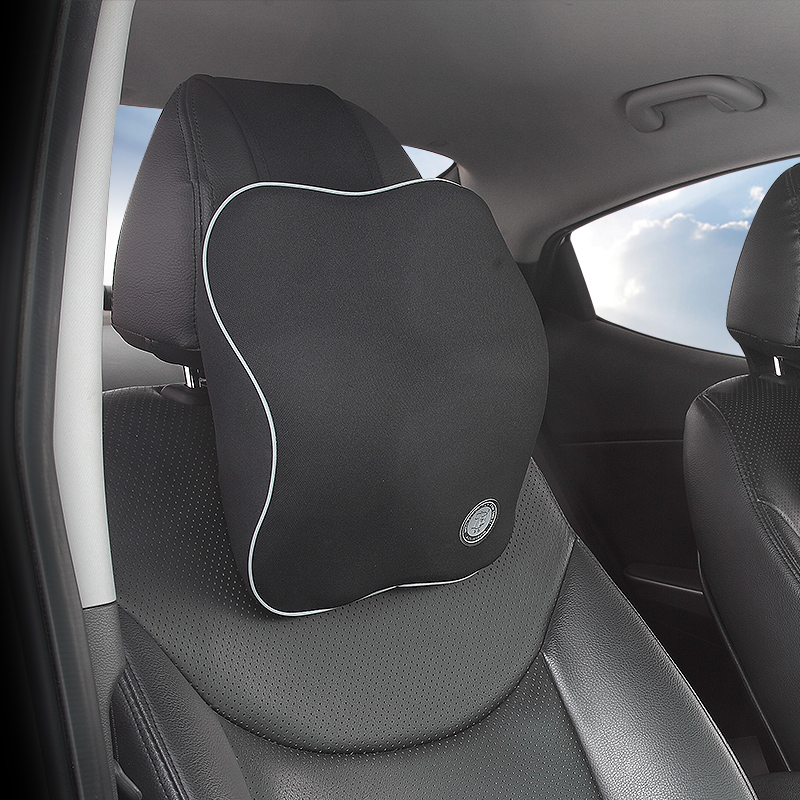 GiGi Car Headrest, Memory Foam Neck Pillow for Vehicles, Adjustable Height Headrest, Black