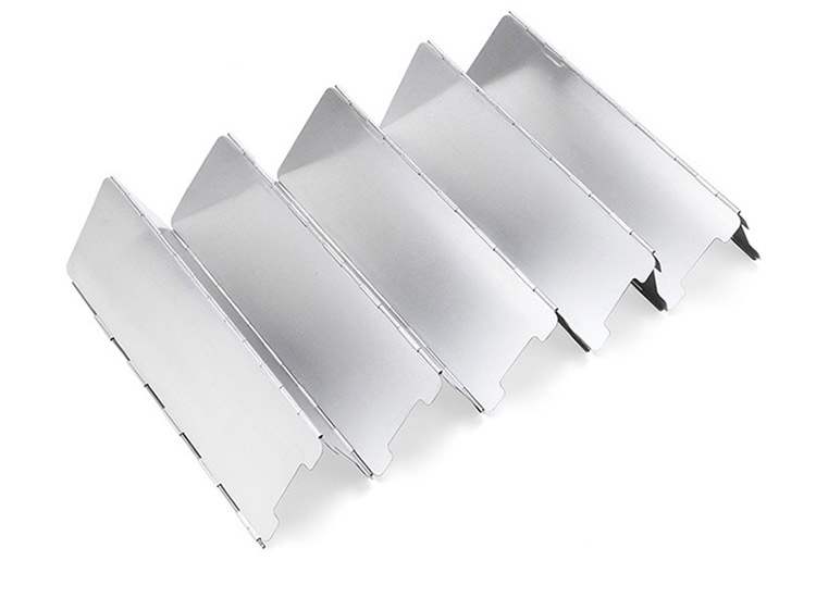 Lewang Outdoor Camping Stove Windshield, Foldable with Latch, Windproof Board for Portable Stoves, Picnic Windshield, 8 Pieces Per Pack 6