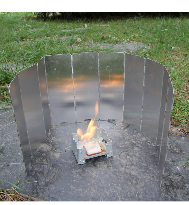 Lewang Outdoor Camping Stove Windshield, Foldable with Latch, Windproof Board for Portable Stoves, Picnic Windshield, 8 Pieces Per Pack 9