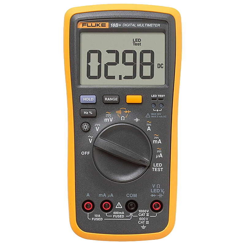 FLUKE F18B+ Digital Multimeter Handheld Auto-Ranging Universal Meter Instrument with 1-Year Warranty