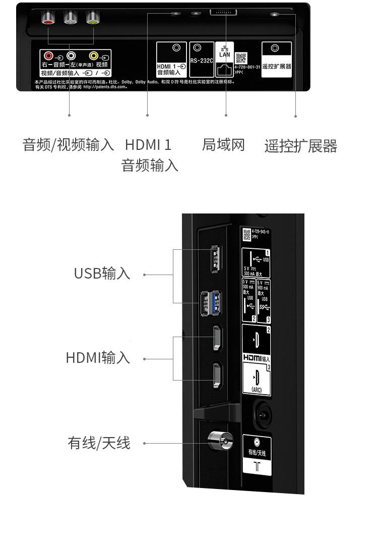 索尼(sony)kd-65x7500f 65英寸 4k超高清 hdr 智能网络 液晶平板电视