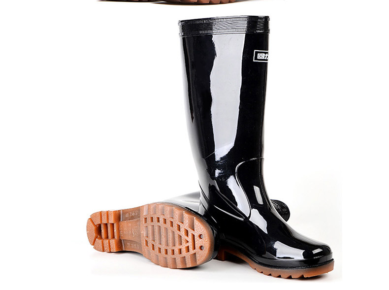Warrior Men's Mid-High Rain Boots, Adult Waterproof Shoes, Kitchen Shoes, Rubber Boots, Overshoes, 8857 Black, Size 41 16