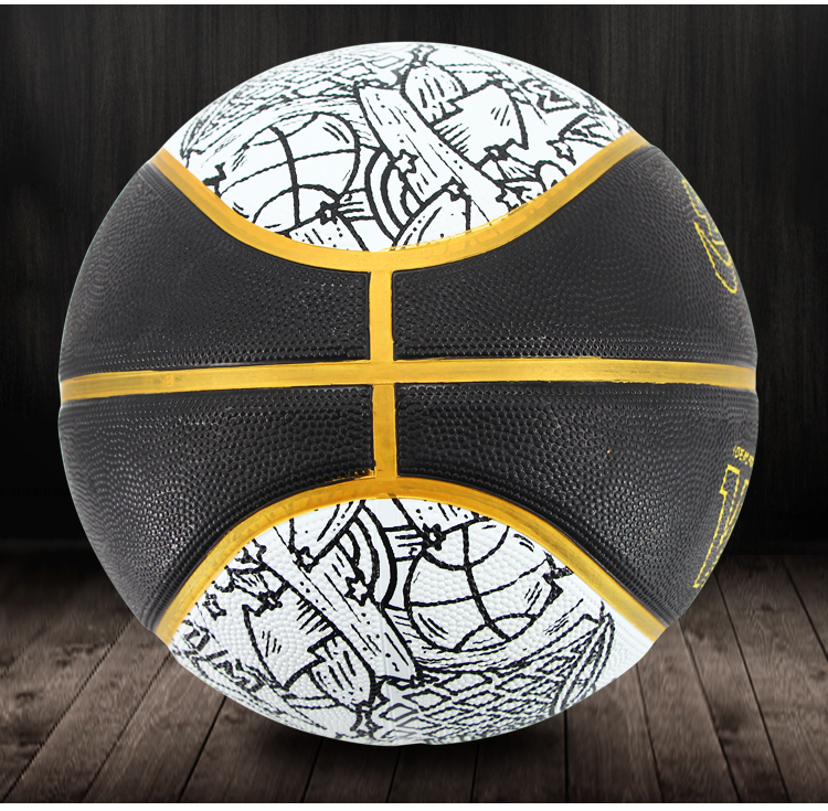 DHS No. 7 Basketball, Wear-Resistant Rubber, for Children, Students And Adults, Training And Competition, FB700-4a, Includes Pump And Air Needle, Four-Piece Set 5