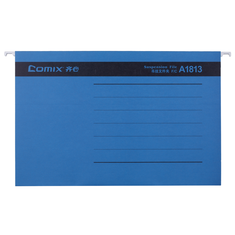 COMIX 25 Easy-To Hanging Clips, Reverse Hanging Clips, File Clips, F/C Paper Document Clips, Blue, A1813
