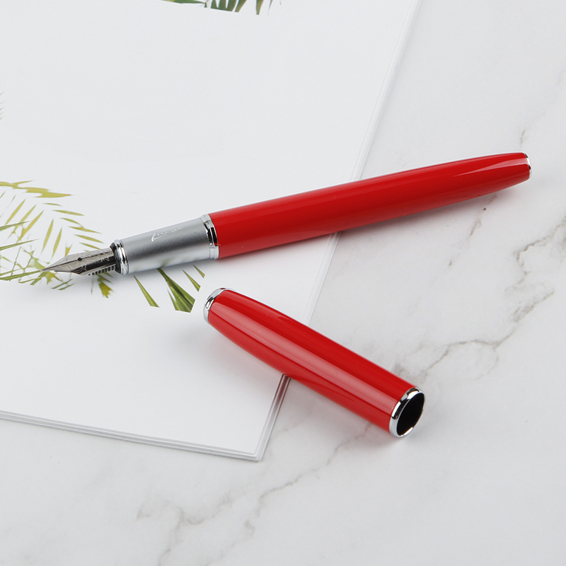 Pimio Fountain Pen, Signature Pen, Extra Fine EF Nib, Business Office Gift, Adult Student Calligraphy Practice, Birthday Gift for Men And Women, Malaga Series 916 Flamingo Red