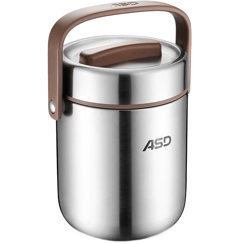 ASD Lunch Box Vacuum Insulated Stainless Steel Food Container, Portable Bento Box for Students, Stainless Steel RWS16T3WG-T