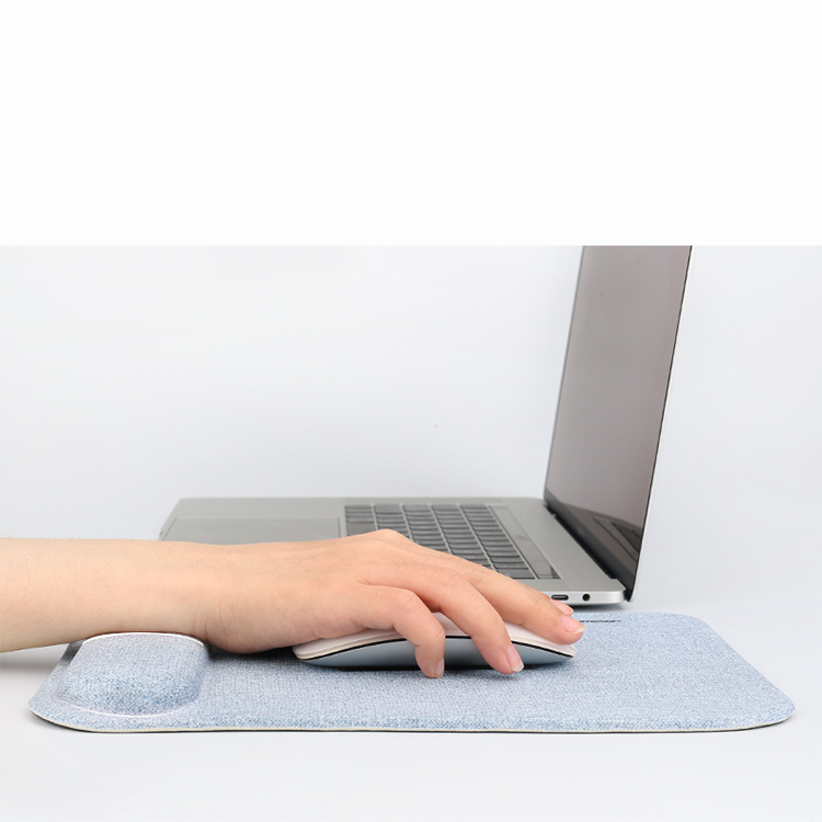 Rantopad TOTO PRO Memory Foam Wrist Rest Mouse Pad, Computer Desk Office Mouse Wrist Support Pad, Ice Blue 4