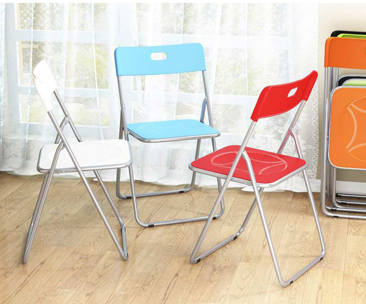 Shuaili Folding Chair, Plastic Portable Leisure Backrest Dining Chair, Office Training Conference Meeting Stool Black SL1613Y2 15