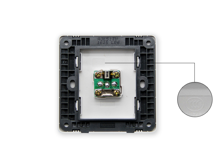 施耐德(schneider)开关插座面板 有线电视插座 一位闭路电视插座 tv