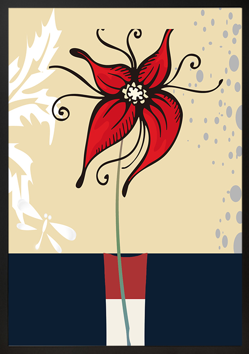 客厅装饰画北欧沙发背景墙画卧室餐厅现代简约挂画壁画创意花卉花瓶有