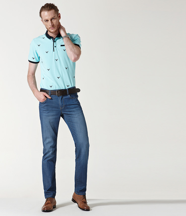 皮尔卡丹(pierre cardin)203323 轻薄透气休闲微弹舒适直筒牛仔裤